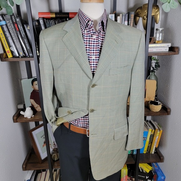 Canali Other - Canali Modello AL 1330/00 Mens Sport Coat 3 Button‎ Multi Color Houndstooth 42R